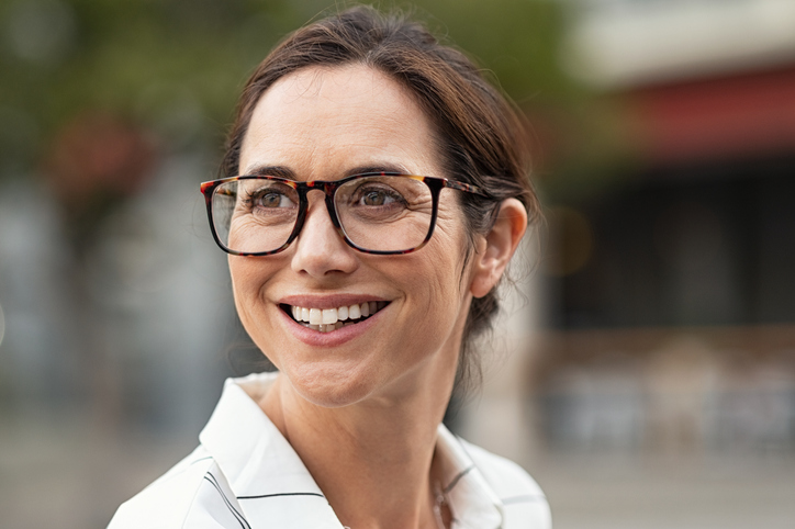 Scientist smiling.